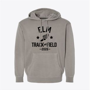 Elm Elementary School Track and Field Pigment-Dyed Hoodie