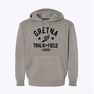 Gretna High School Track and Field Pigment-Dyed Hoodie