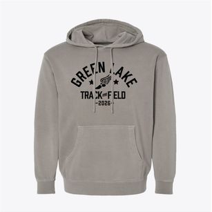 Green Lake School Track and Field Pigment-Dyed Hoodie