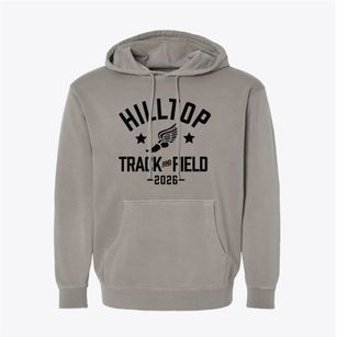Hilltop High School Track and Field Pigment-Dyed Hoodie
