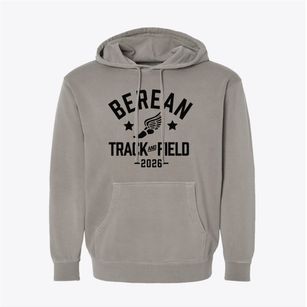 Berean Christian School Track and Field Pigment-Dyed Hoodie