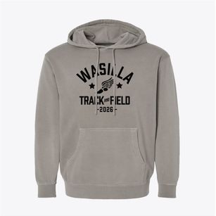 Wasilla Middle School Track and Field Pigment-Dyed Hoodie
