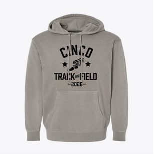 Cinco Baptist School Track and Field Pigment-Dyed Hoodie