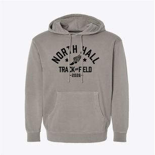 North Hall Middle School Track and Field Pigment-Dyed Hoodie