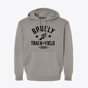 Brusly Elementary School Track and Field Pigment-Dyed Hoodie