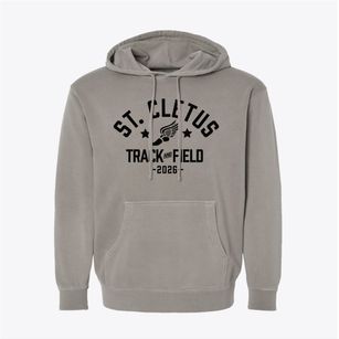 Saint Cletus Elementary School Track and Field Pigment-Dyed Hoodie