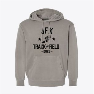 John F Kennedy Middle School Track and Field Pigment-Dyed Hoodie