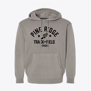 Pine Ridge Christian School Track and Field Pigment-Dyed Hoodie