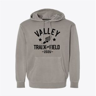 Valley Lutheran High School Track and Field Pigment-Dyed Hoodie