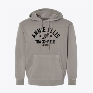 Annie Ellis Elementary School Track and Field Pigment-Dyed Hoodie