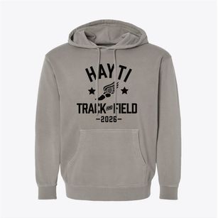 Hayti Upper Elementary School Track and Field Pigment-Dyed Hoodie