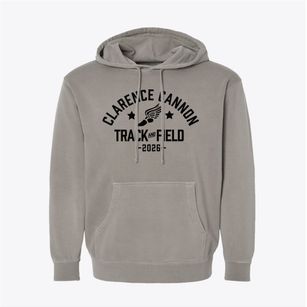 Clarence Cannon Elementary School Track and Field Pigment-Dyed Hoodie