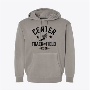 Center Elementary School Track and Field Pigment-Dyed Hoodie