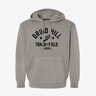 Druid Hill Elementary School Track and Field Pigment-Dyed Hoodie