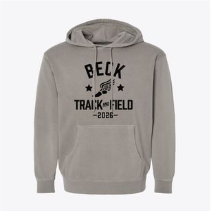 Henry C. Beck Middle School Track and Field Pigment-Dyed Hoodie