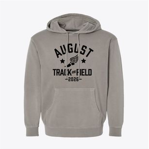 August Elementary School Track and Field Pigment-Dyed Hoodie