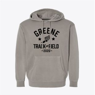 Greene Middle School Track and Field Pigment-Dyed Hoodie