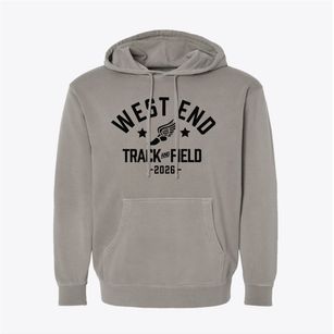 West End Elementary School Track and Field Pigment-Dyed Hoodie