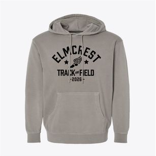 Elmcrest Elementary School Track and Field Pigment-Dyed Hoodie