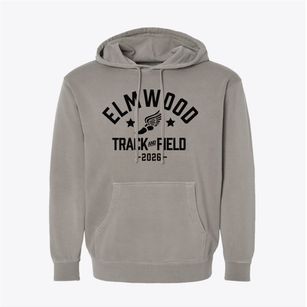 Elmwood Elementary School Track and Field Pigment-Dyed Hoodie