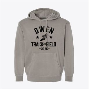 Owen Elementary School Track and Field Pigment-Dyed Hoodie
