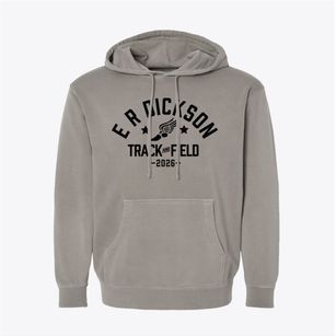 E R Dickson Elementary School Track and Field Pigment-Dyed Hoodie