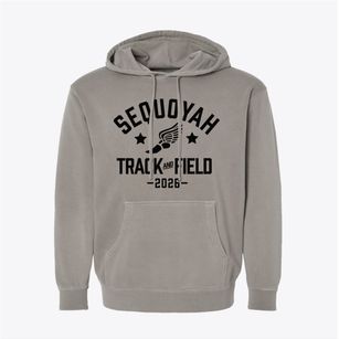 Sequoyah Elementary School Track and Field Pigment-Dyed Hoodie