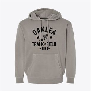 Oaklea Middle School Track and Field Pigment-Dyed Hoodie