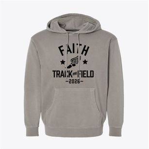 Faith Bible Christian School Track and Field Pigment-Dyed Hoodie
