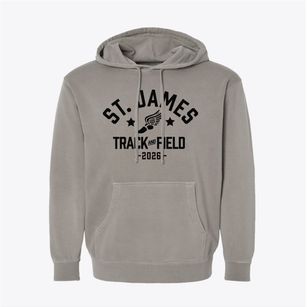 St. James Intermediate School Track and Field Pigment-Dyed Hoodie