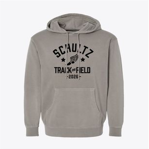 Schultz Elementary School Track and Field Pigment-Dyed Hoodie