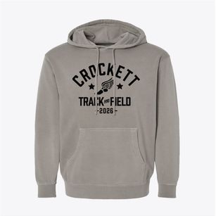 Crockett Elementary School Track and Field Pigment-Dyed Hoodie