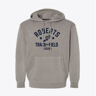 Roberts Elementary School Track and Field Pigment-Dyed Hoodie
