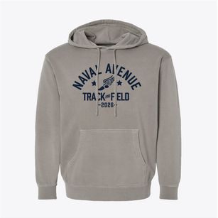 Naval Avenue Elementary School Track and Field Pigment-Dyed Hoodie