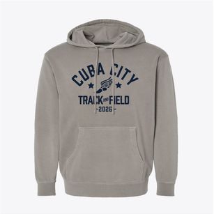 Cuba City High School Track and Field Pigment-Dyed Hoodie