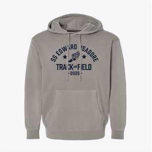 Ss Edward & Isadore Parish Track and Field Pigment-Dyed Hoodie