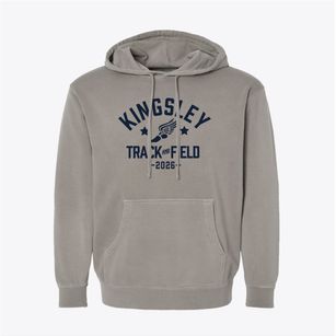 Kingsley Elementary School Track and Field Pigment-Dyed Hoodie
