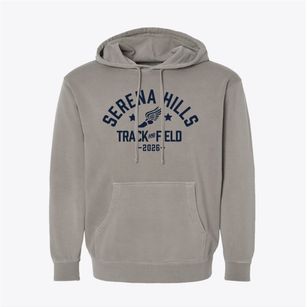 Serena Hills Elementary School Track and Field Pigment-Dyed Hoodie