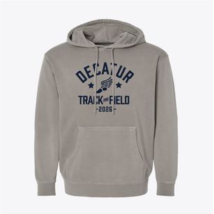 Decatur Elementary Learning Center Blue Academy Track and Field Pigment-Dyed Hoodie
