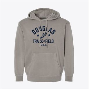 Douglas Elementary School Track and Field Pigment-Dyed Hoodie