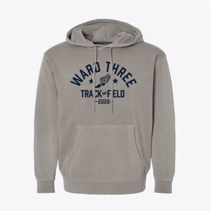 Ward Three School Track and Field Pigment-Dyed Hoodie
