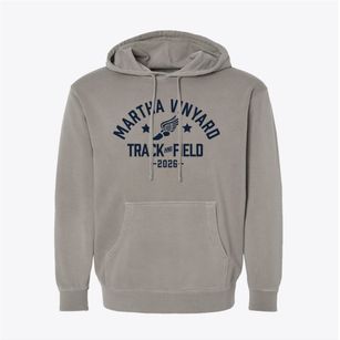 Martha Vinyard Elementary School Track and Field Pigment-Dyed Hoodie