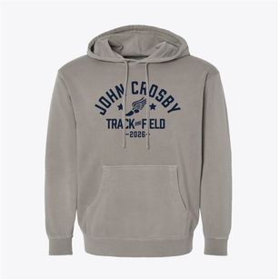John Crosby Elementary School Track and Field Pigment-Dyed Hoodie