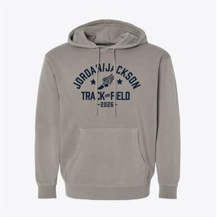 Jordan/jackson Elementary School Track and Field Pigment-Dyed Hoodie