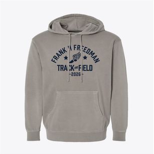 Frank H Freedman Elementary School Track and Field Pigment-Dyed Hoodie
