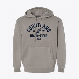 Courtland High School Track and Field Pigment-Dyed Hoodie