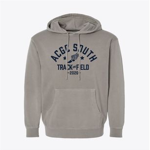 Acgc South Elementary School Track and Field Pigment-Dyed Hoodie