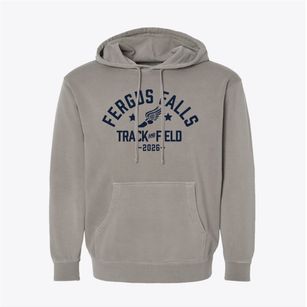 Fergus Falls High School Track and Field Pigment-Dyed Hoodie