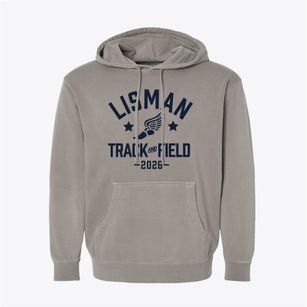 Lisman Junior High School Track and Field Pigment-Dyed Hoodie