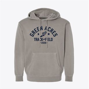 Green Acres Elementary School Track and Field Pigment-Dyed Hoodie